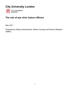 The role of eye clinic liaison officers
