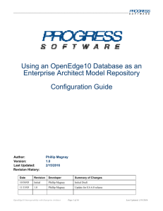 Enterprise Architect - OpenEdge 10 Database Configuration Guide