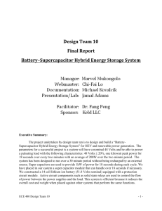 BATTERY -SUPERCAPACITOR HYBRID