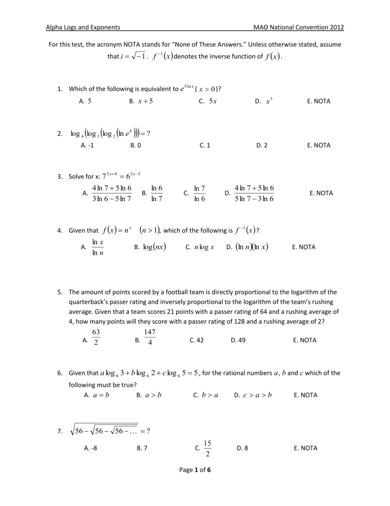 Test Mu Alpha Theta