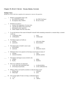 Chapter 19, 20 & 21 Review Oceans, Basins, Currents