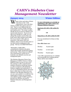 CAHN`s Nurse Case Management Newsletter