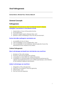Viral Pathogenesis