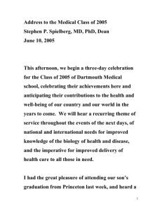 Address to the Medical Class of 2005
