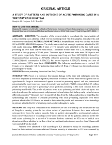 ORIGINAL ARTICLE A STUDY OF PATTERN AND OUTCOME OF