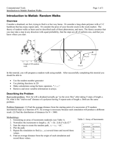 Introduction to Matlab-random walks