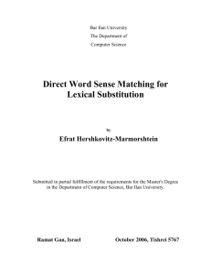 Direct Word Sense Matching for Lexical Substitution