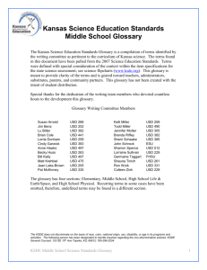 2007 Middle school science glossary