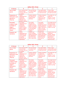 WAC attack Galileo rubric