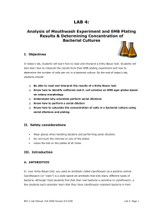 serial dilution lab report microbiology