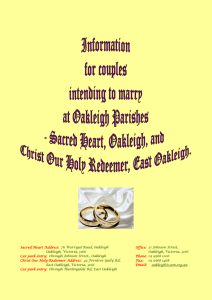 Wedding Brochure 2015 - Oakleigh Catholic Parishes