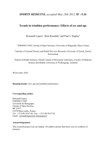Trends in triathlon performance: Effects of sex and age - HAL