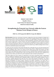 Western Kenya Forests Proposal to GEF