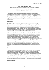 (or horizontal) governance for health improvement