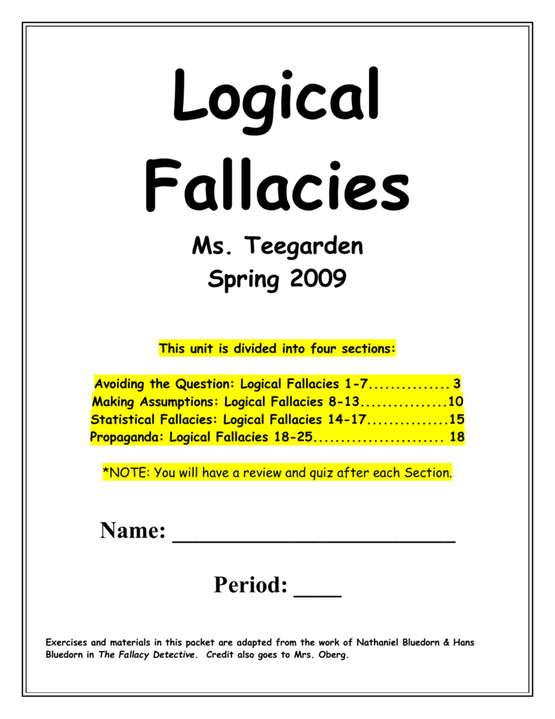 logical fallacies propaganda examples