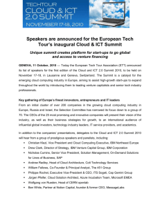 Speakers are announced for the European Tech