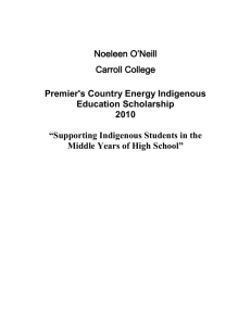 Supporting Indigenous students in the middle years of high school