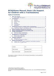 1. Basic life support - The Royal Children`s Hospital