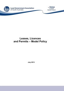 Lease, Licence and Permit Policy for