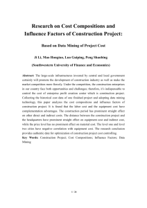 4 The Analysis of Cost composition of Construction Project