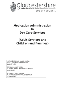 Medication Administration in Day Care Services