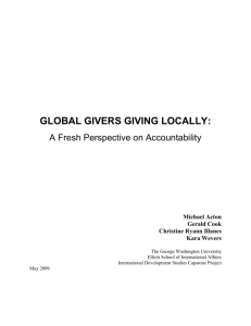 Global Givers Giving Locally:A Fresh Perspective on Accountability