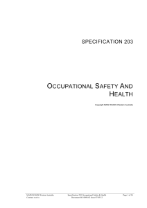 Specification Template - Main Roads Western Australia