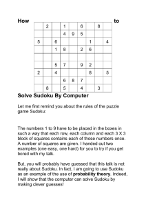 How to Solve Sudoku By Computer