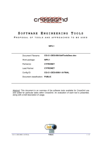 Software Tools Description