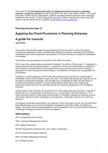 Applying the Flood Provisions in Planning Schemes