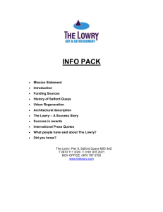 INFO PACK - The Lowry