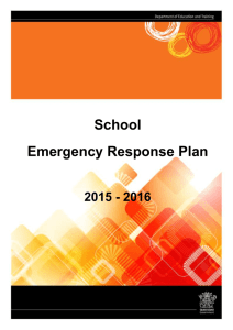 Emergency Response Plan template - Schools