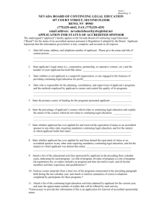 Form 1: Application for Accredited Sponsorship