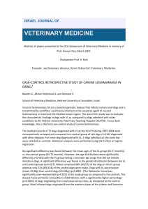 case-control retrospective study of canine leishmaniasis in israel