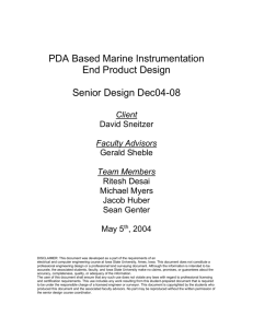 PDA Based Marine Instrumentation - Senior Design