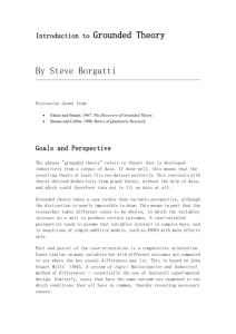 Introduction to Grounded Theory By Steve Borgatti