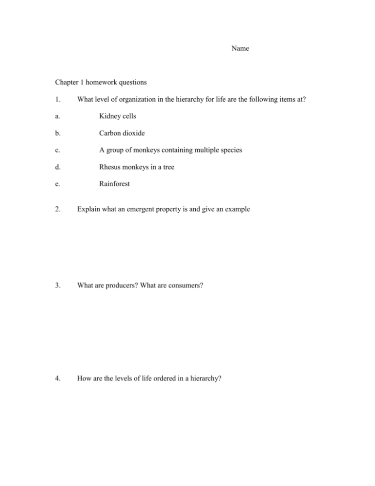 questions for a homework