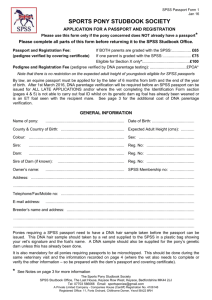 Passport Application Form - Sports Pony Studbook Society
