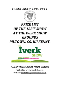 Iverk Show Ltd. 2014 PRIZE LIST of the 188th show at the iverk
