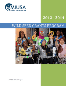 WILD SEED GRANTS PROGRAM - Mobility International USA