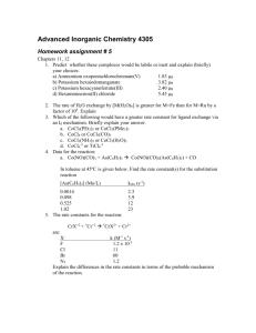 Advanced Inorganic Chemistry 4305