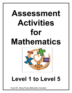 Assessment activities for mathematics