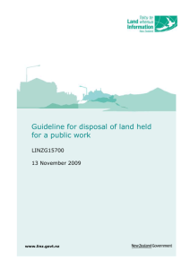 Guideline for disposal of land held for a public work