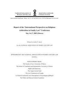 Report of the “International Perspectives on Religious Arbitration in