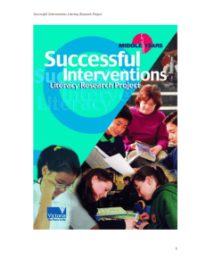 11. SUCCESSFUL INTERVENTIONS: Main Findings