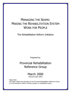 managing the seams: making the rehabilitation system work for people