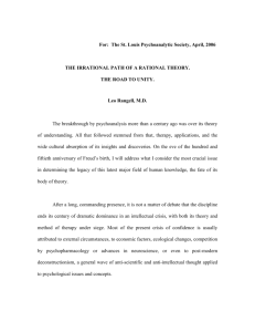 Copy of Dr. Rangell`s Paper - St. Louis Psychoanalytic Society