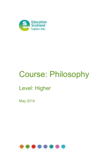 Philosophy Higher Course Materials