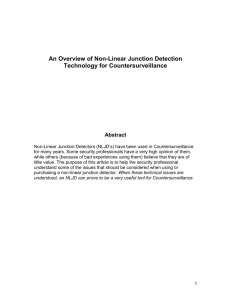 Non-Linear Junction Detection for Countersurveillance