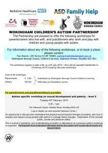 Wokingham Children`s Autism Partnership workshops - Home